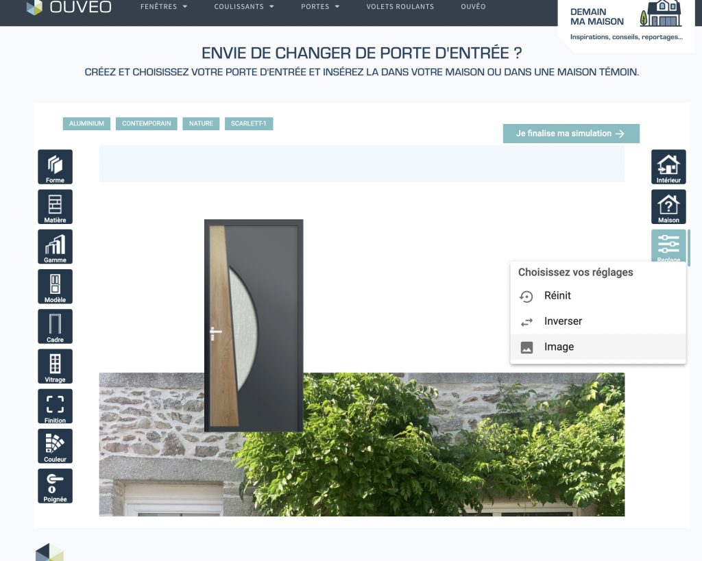 Simulateur porte d'entrée