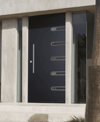 Portes d'entrée aluminium contemporaine - Ouvêo