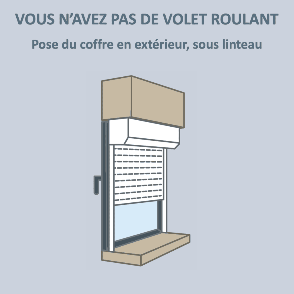Pose sous linteau