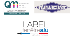 Logo engagement qualité - qualicoat LABEL fenetre alu Qualimarine- ouvêo menuiserie